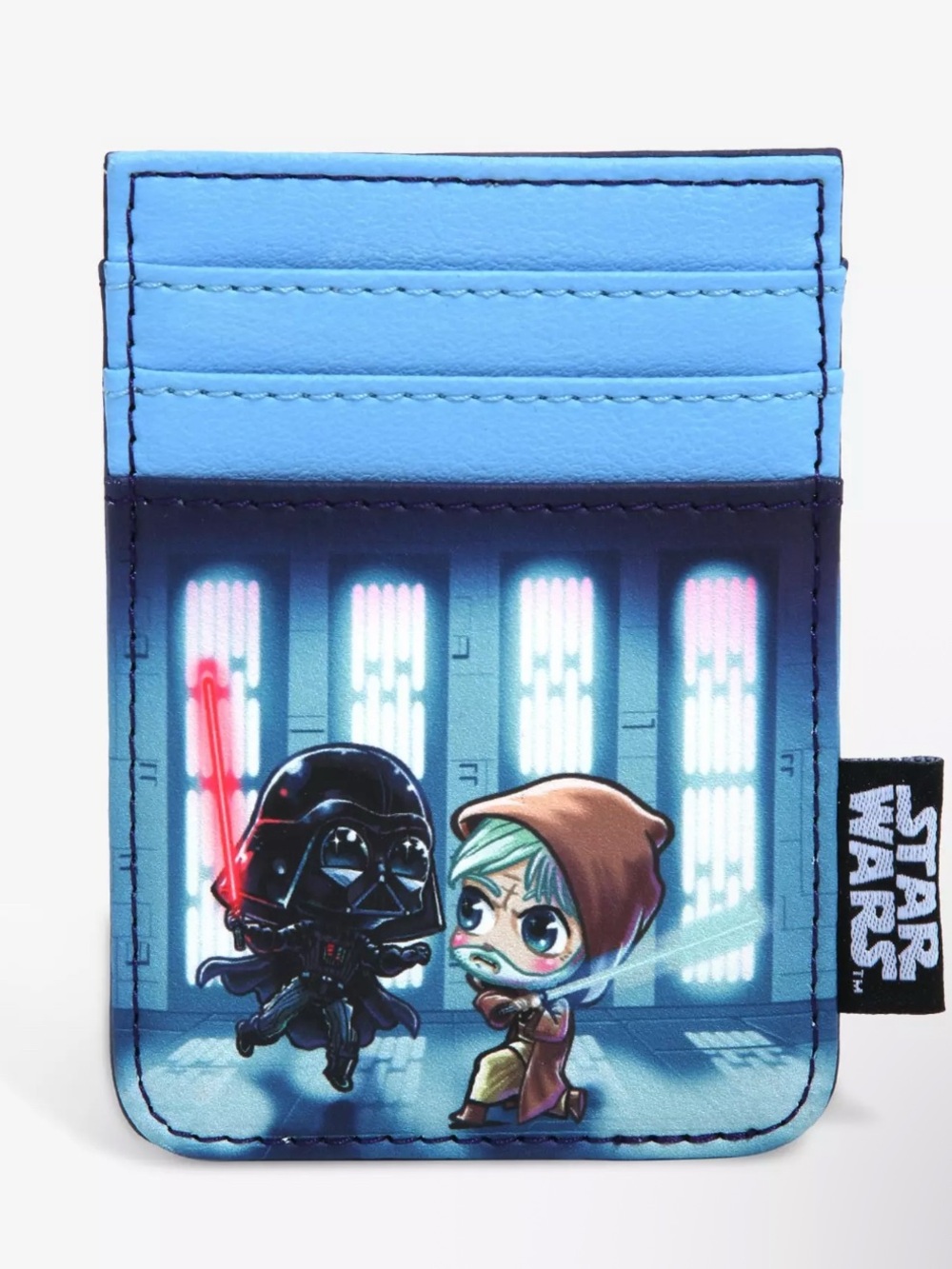 Loungefly Star Wars Obi-Wan Vs. Darth Vader Chibi Characters Cardholder